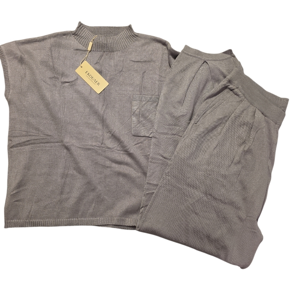 Gray Women's Pants & Jumpsuit Set